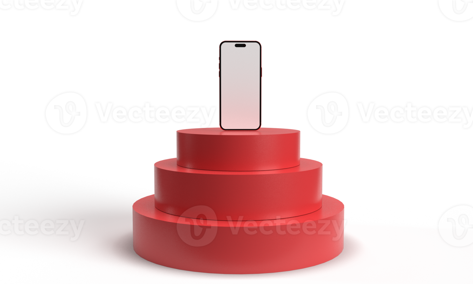 red pink orange color podium step showcase mobile phone tablet mock up technology screen display advertisement marketing sale telephone device business blank design presentation 3d presentation studio png