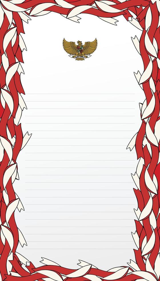 Indonesian red and white flag illustration for background vector