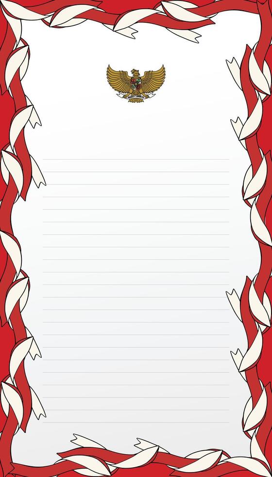 Indonesian red and white flag illustration for background vector