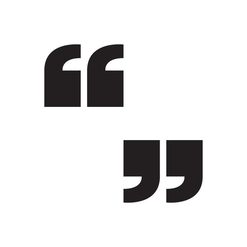 Double quotation icon. vector