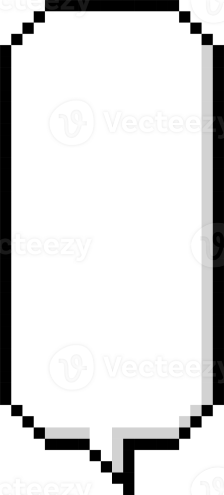8bit retro game pixel speech bubble balloon icon sticker memo keyword planner text box banner png