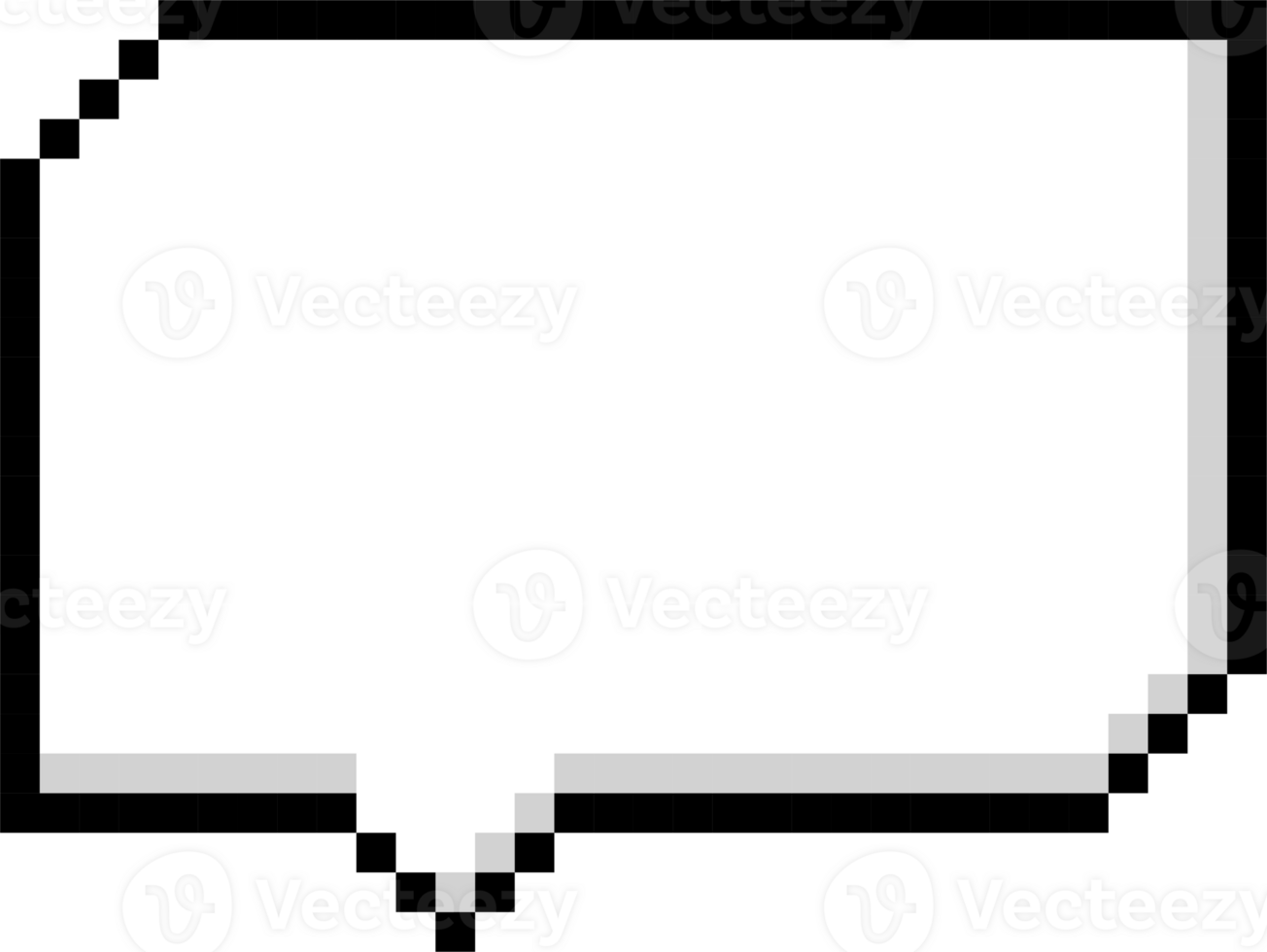 8bit retro game pixel speech bubble balloon icon sticker memo keyword planner text box banner png