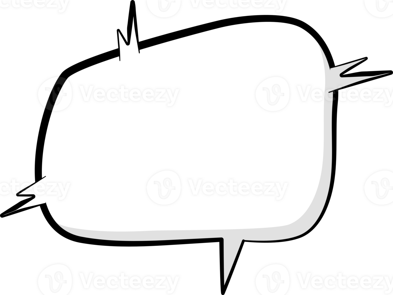 Black and white color speech bubble balloon, icon sticker memo keyword planner text box banner png