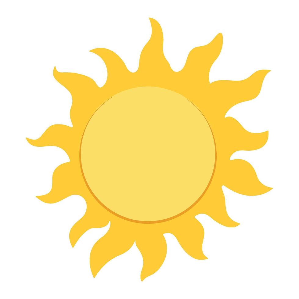 Sun isolated on white background vector
