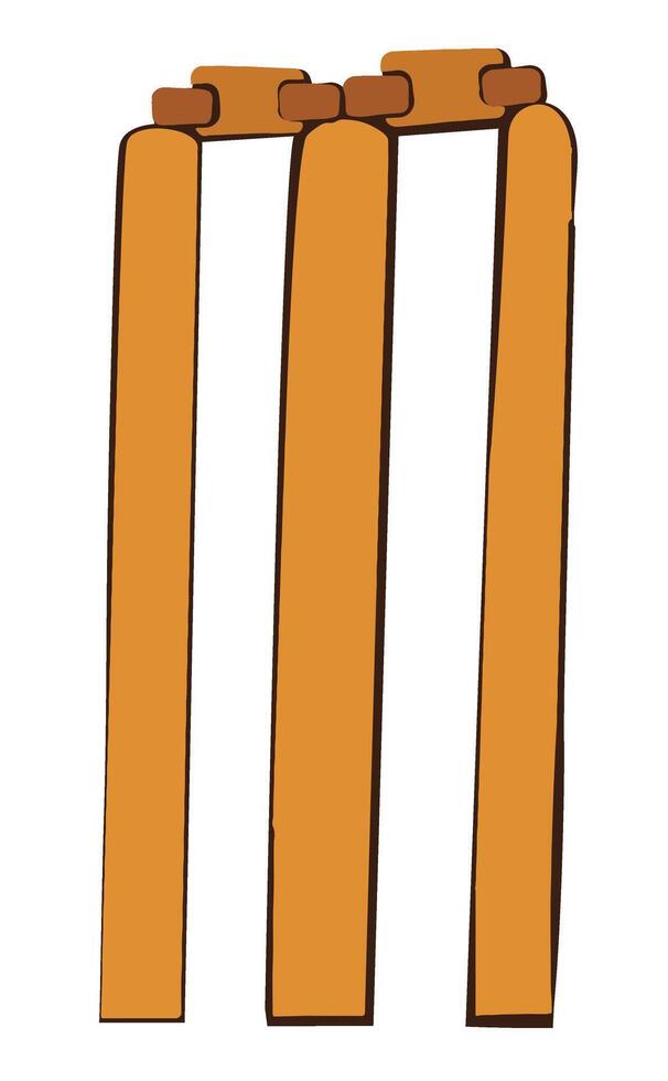 A cricket stump illustration vector