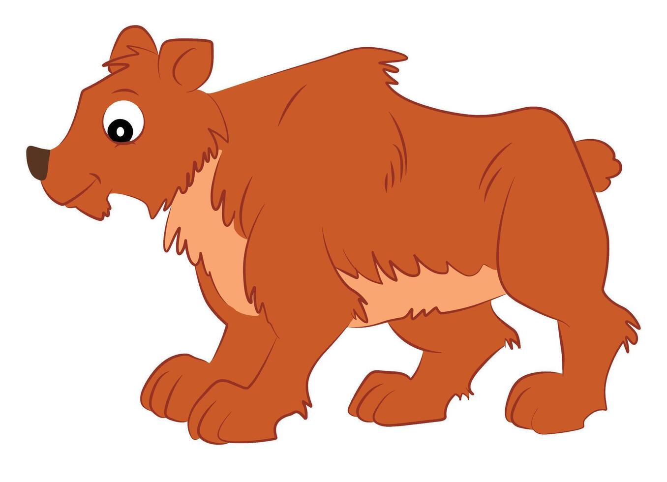 Bear isolated on white background vector