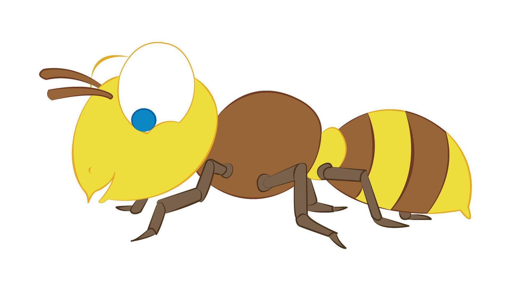 A cute ant isolated on white background vector