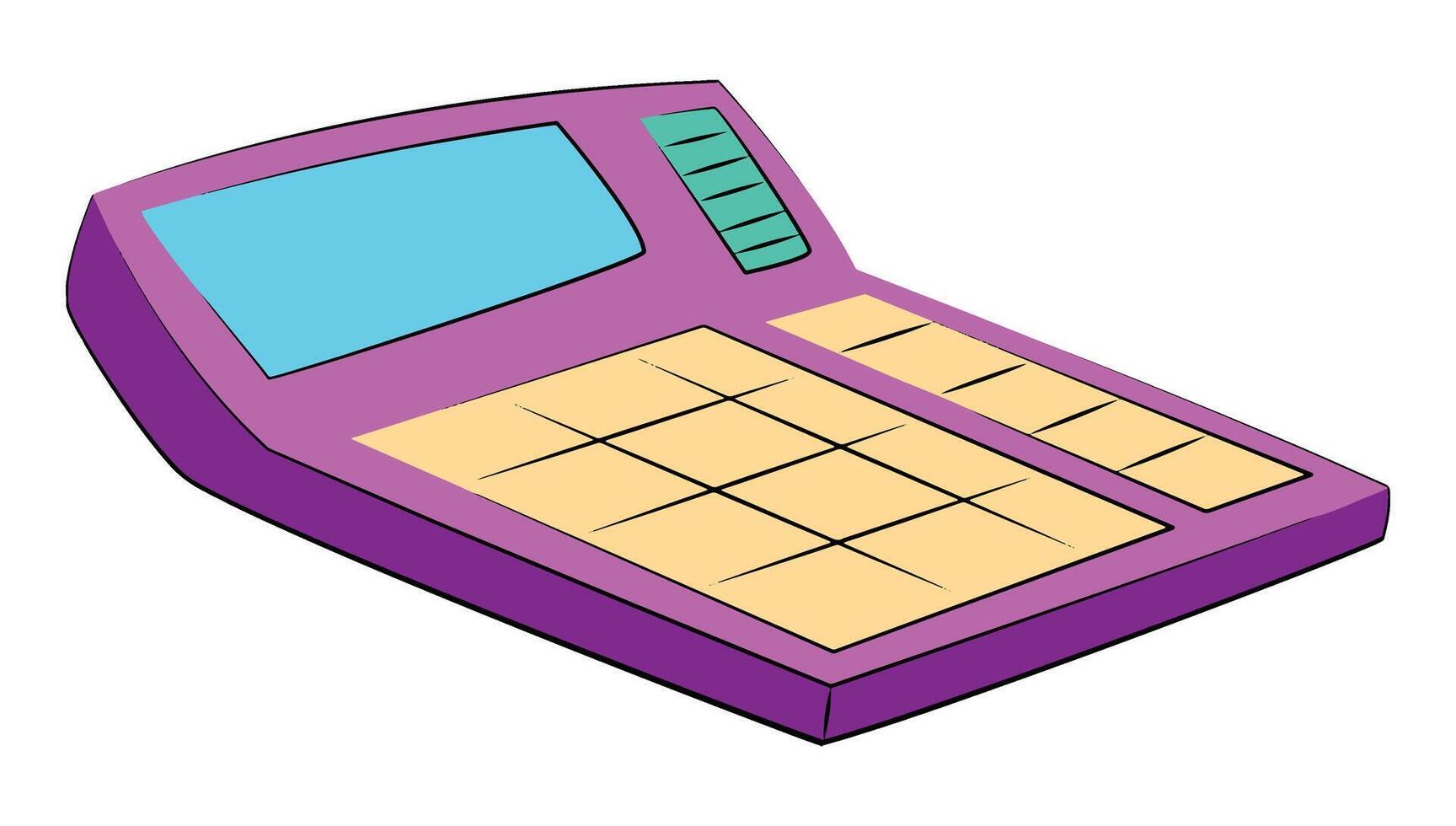 Calculator isolated on white background vector