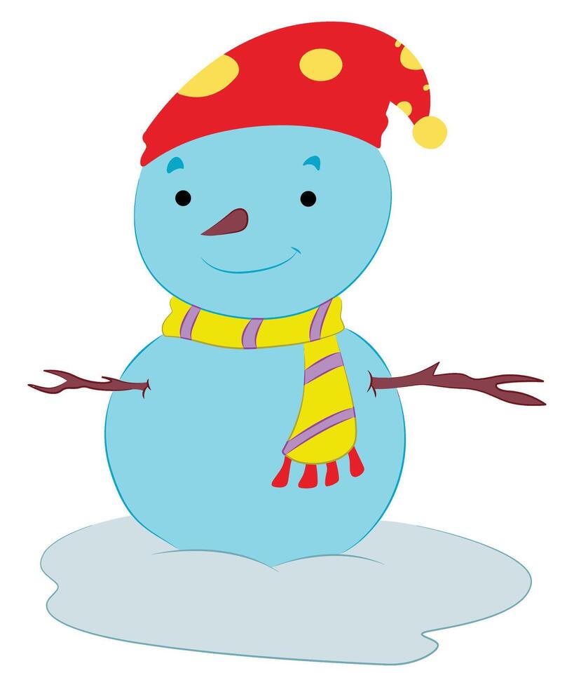 Snowman isolated on white background vector