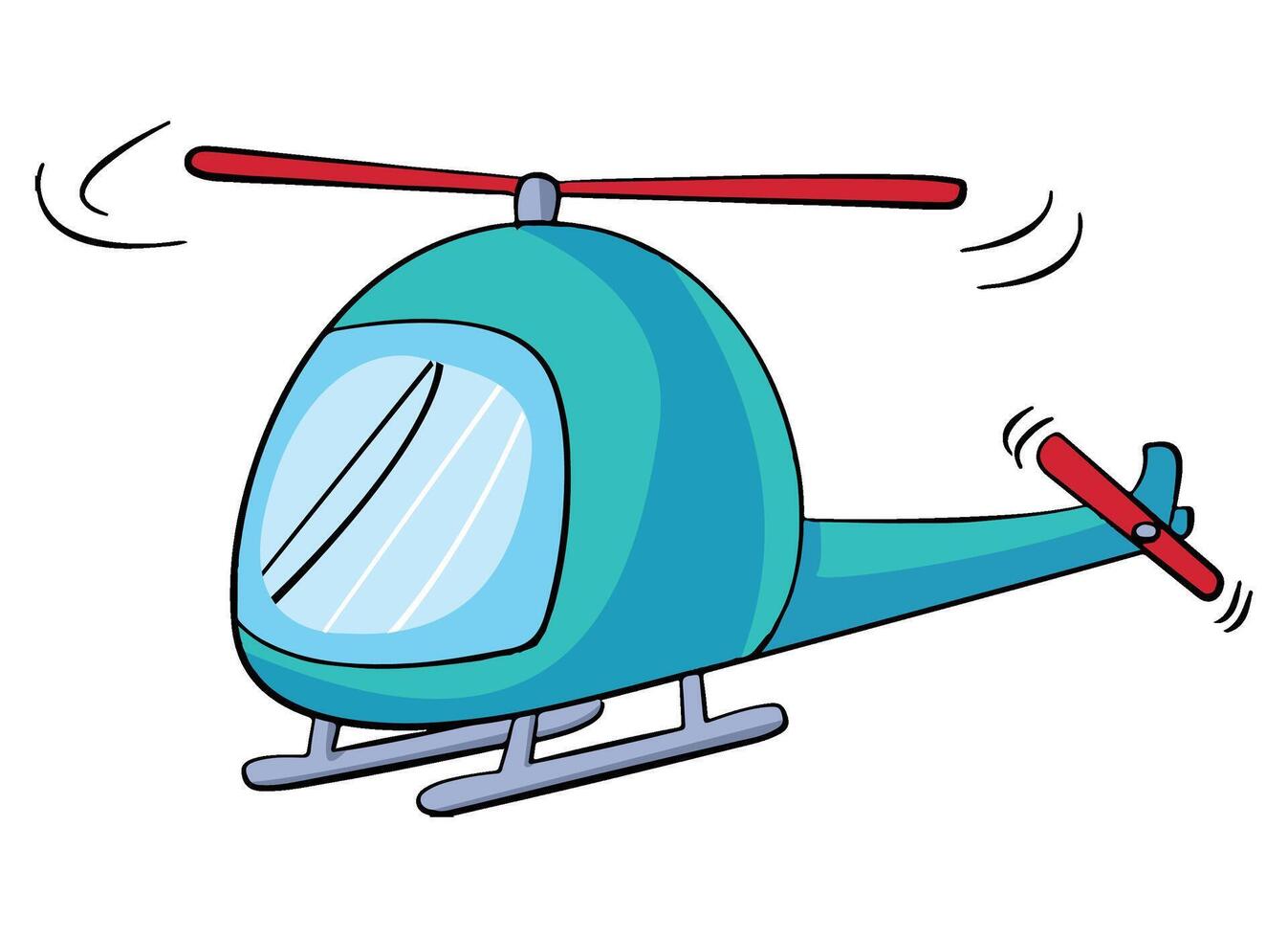 A helicopter isolated on white background vector