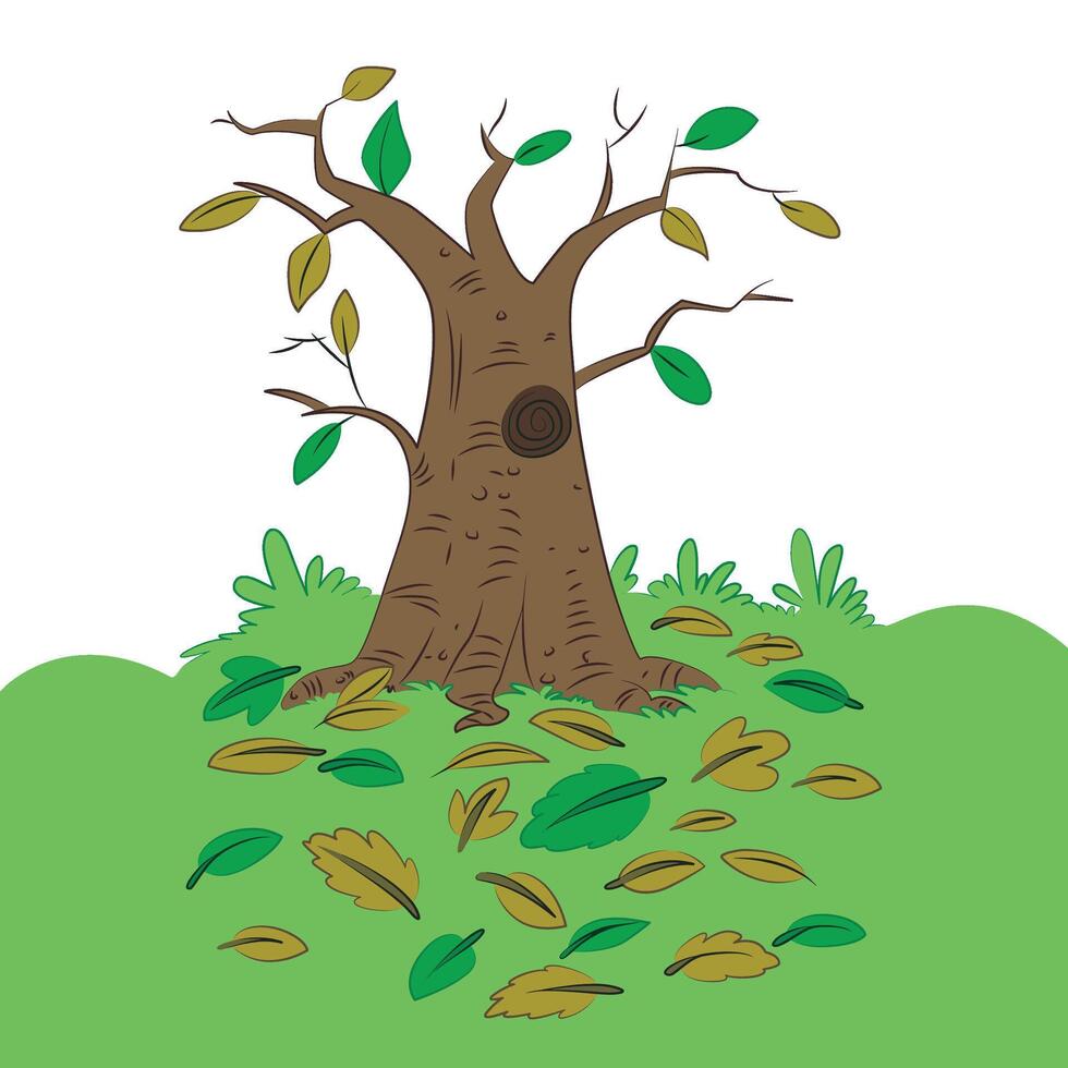 Spring tree isolated on white background vector
