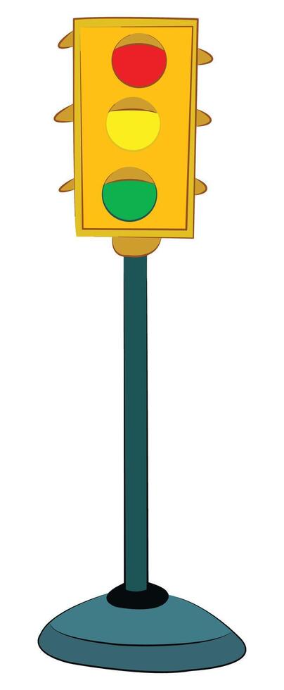 Red light signal isolated on white background vector