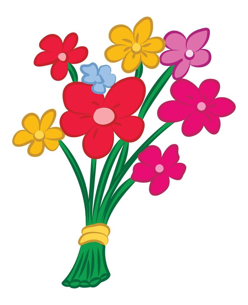 Bouquet isolated on white background vector