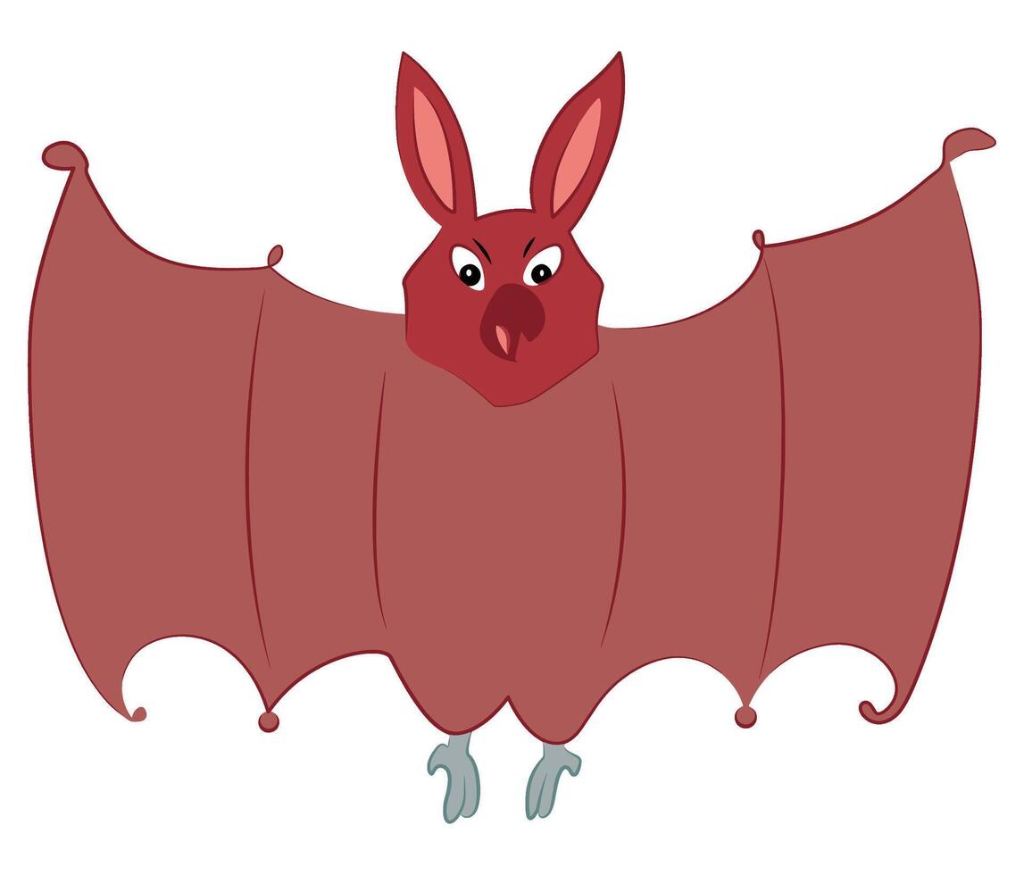 Flying bat isolated on white background vector