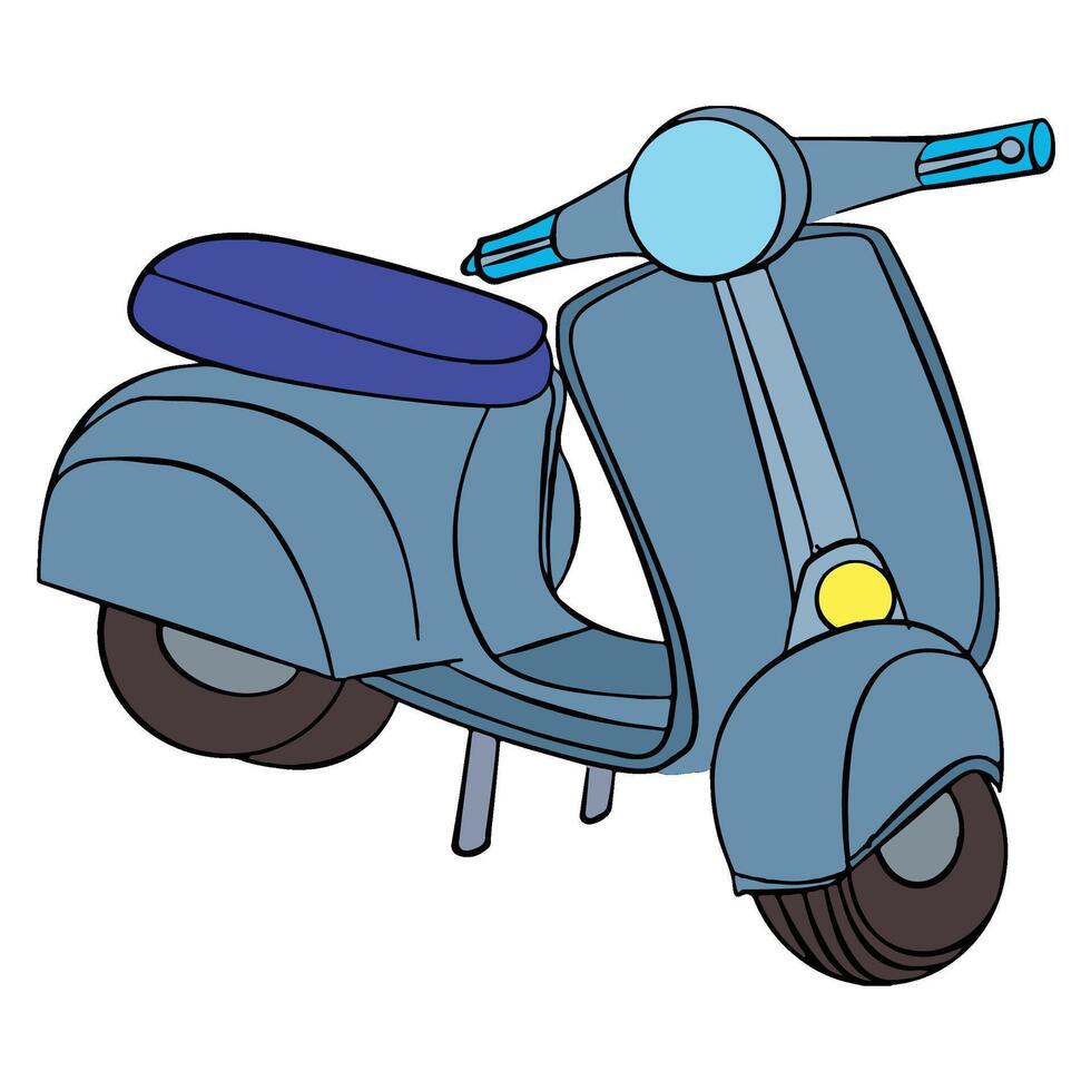 A scooter isolated on white background vector