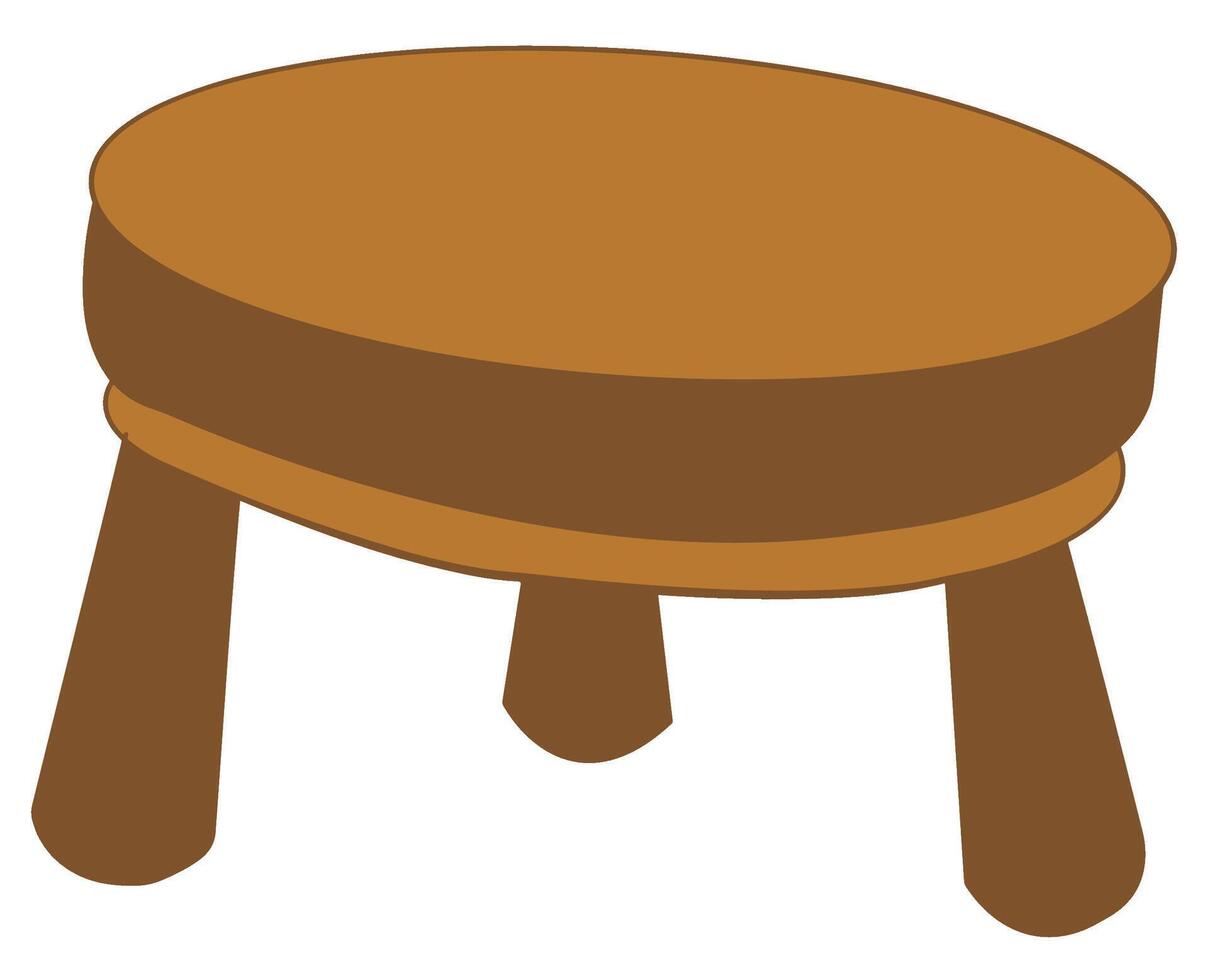 Wooden table isolated on white background vector