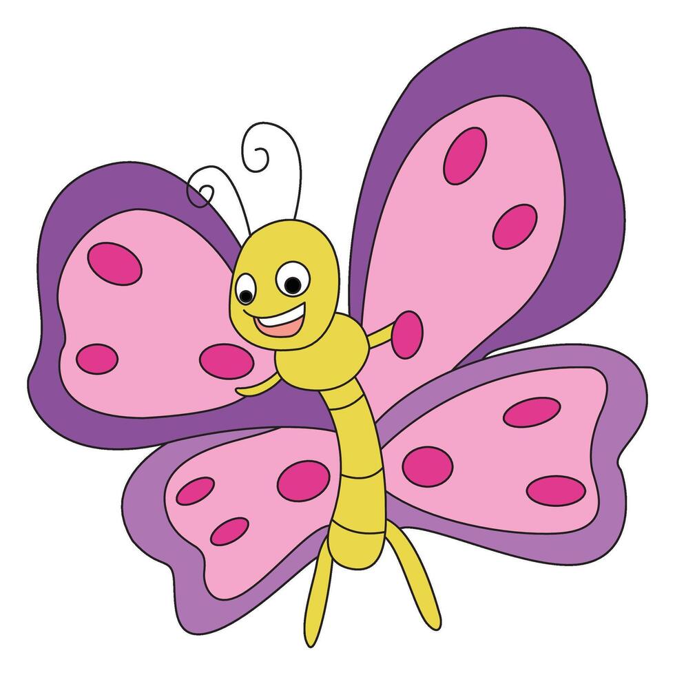 A cute butterfly isolated on white background.eps vector