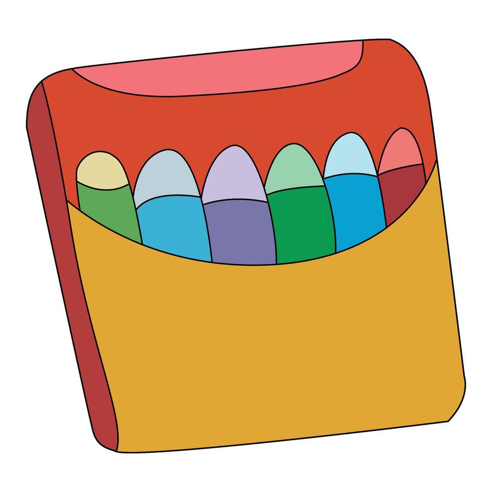 Crayon box for kids vector