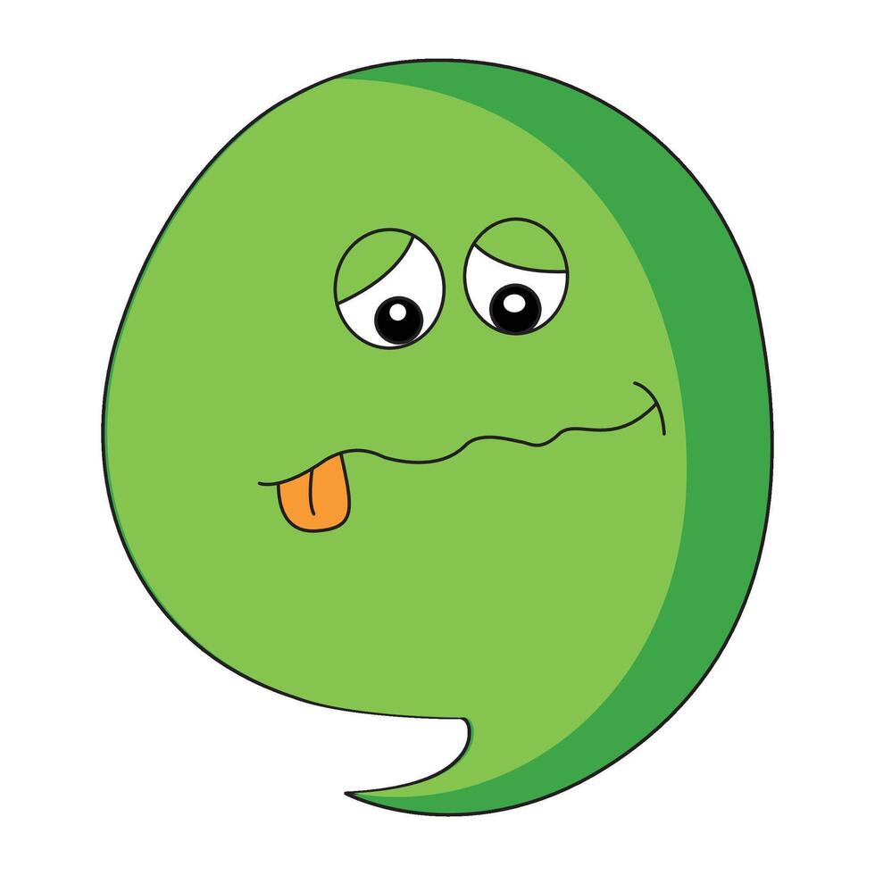Sad thinking bubble isolated on white background vector
