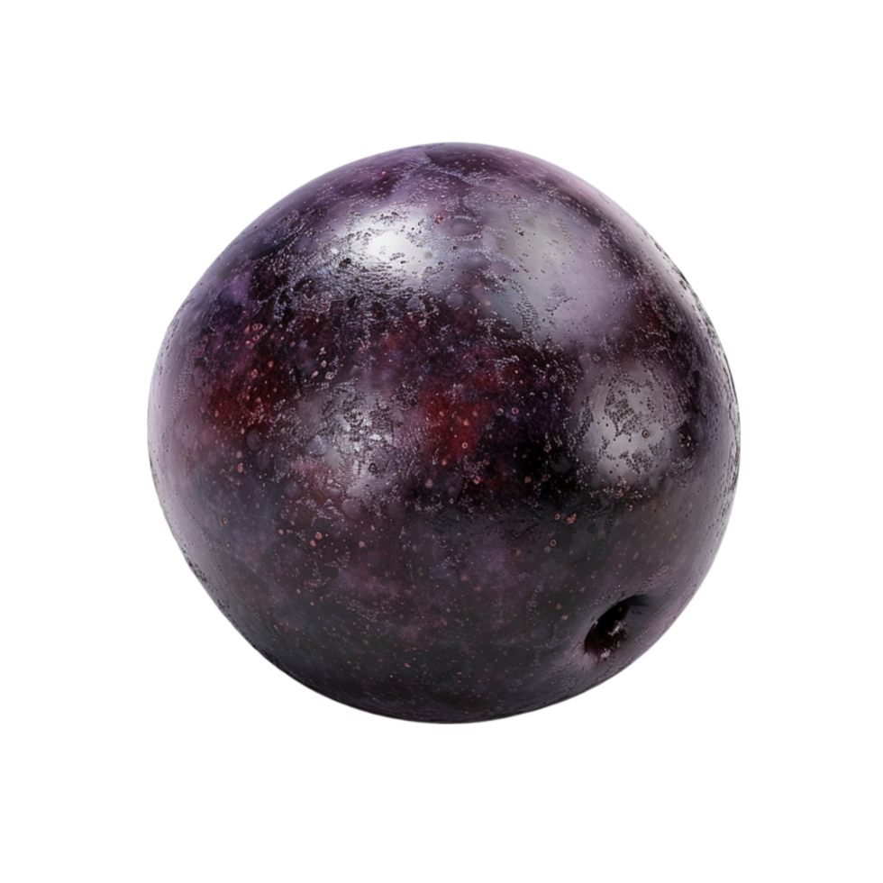 A purple plum on a transparent background. png