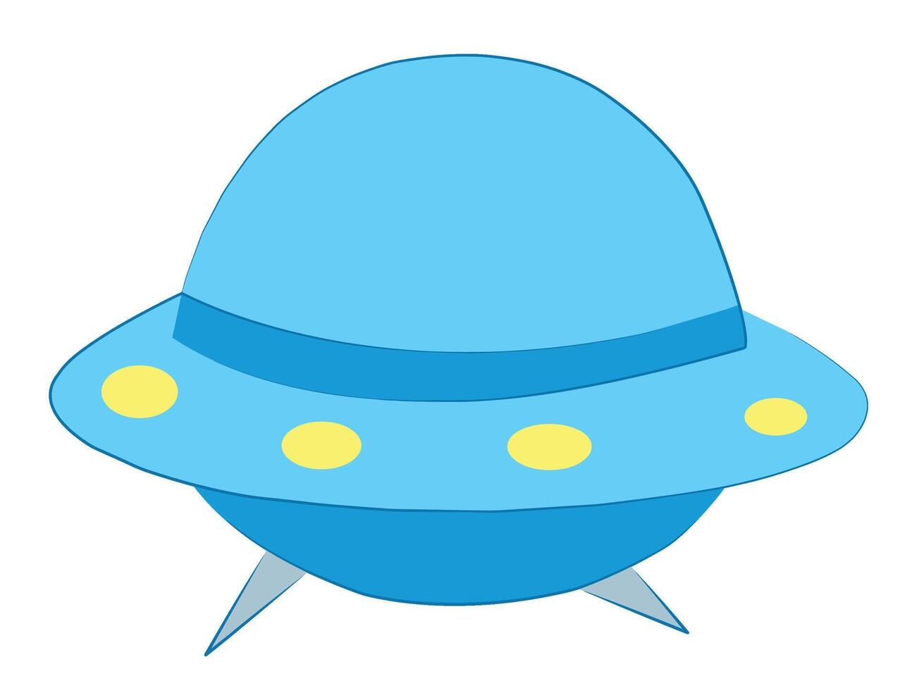 Alien spaceshiop isolated on white background vector