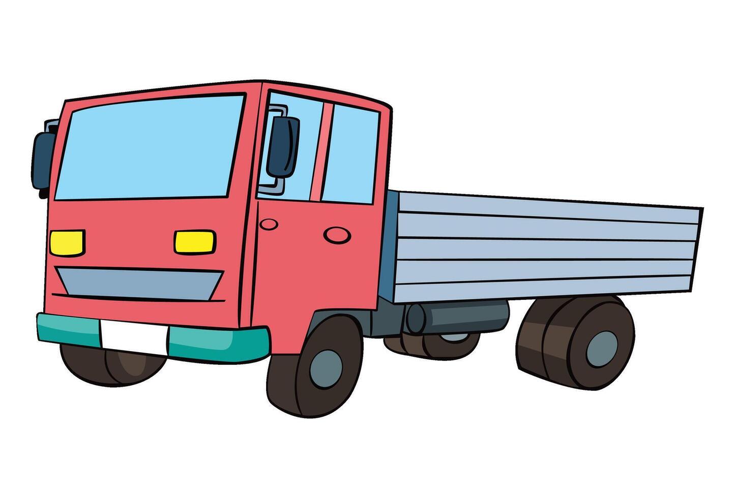 A truck isolated on white background vector