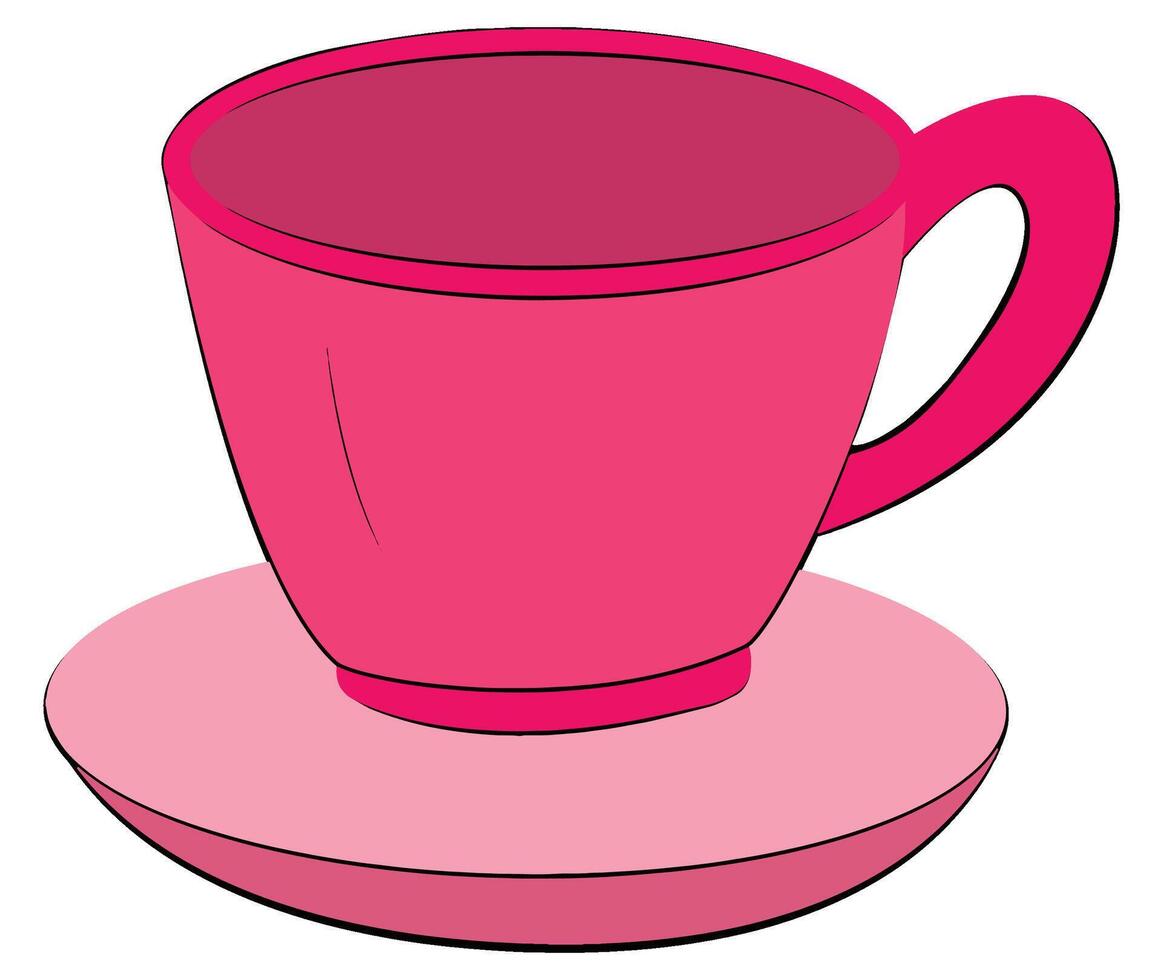 Tea cup isolated on white background vector