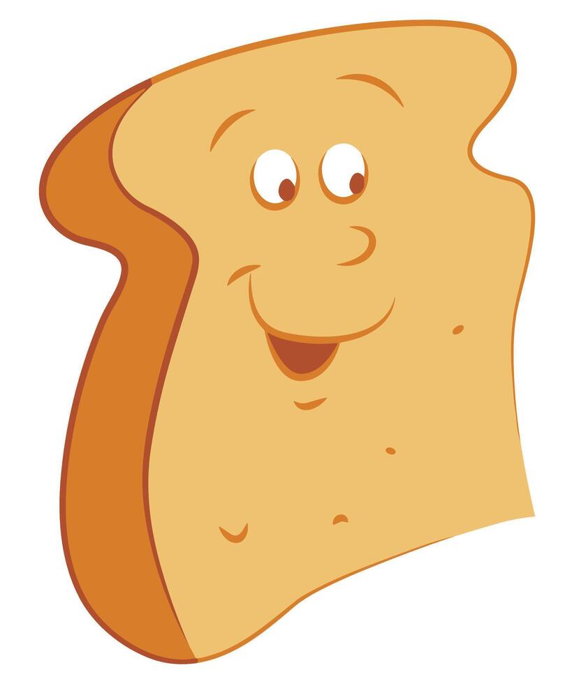 A cartoon bread isolated on white background vector