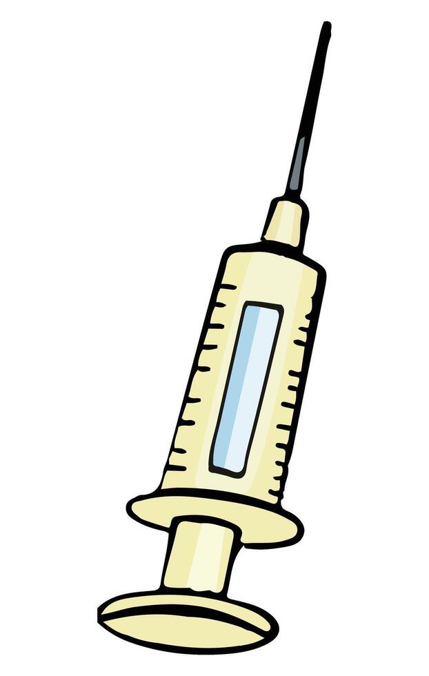 An injection or syringe illustration vector