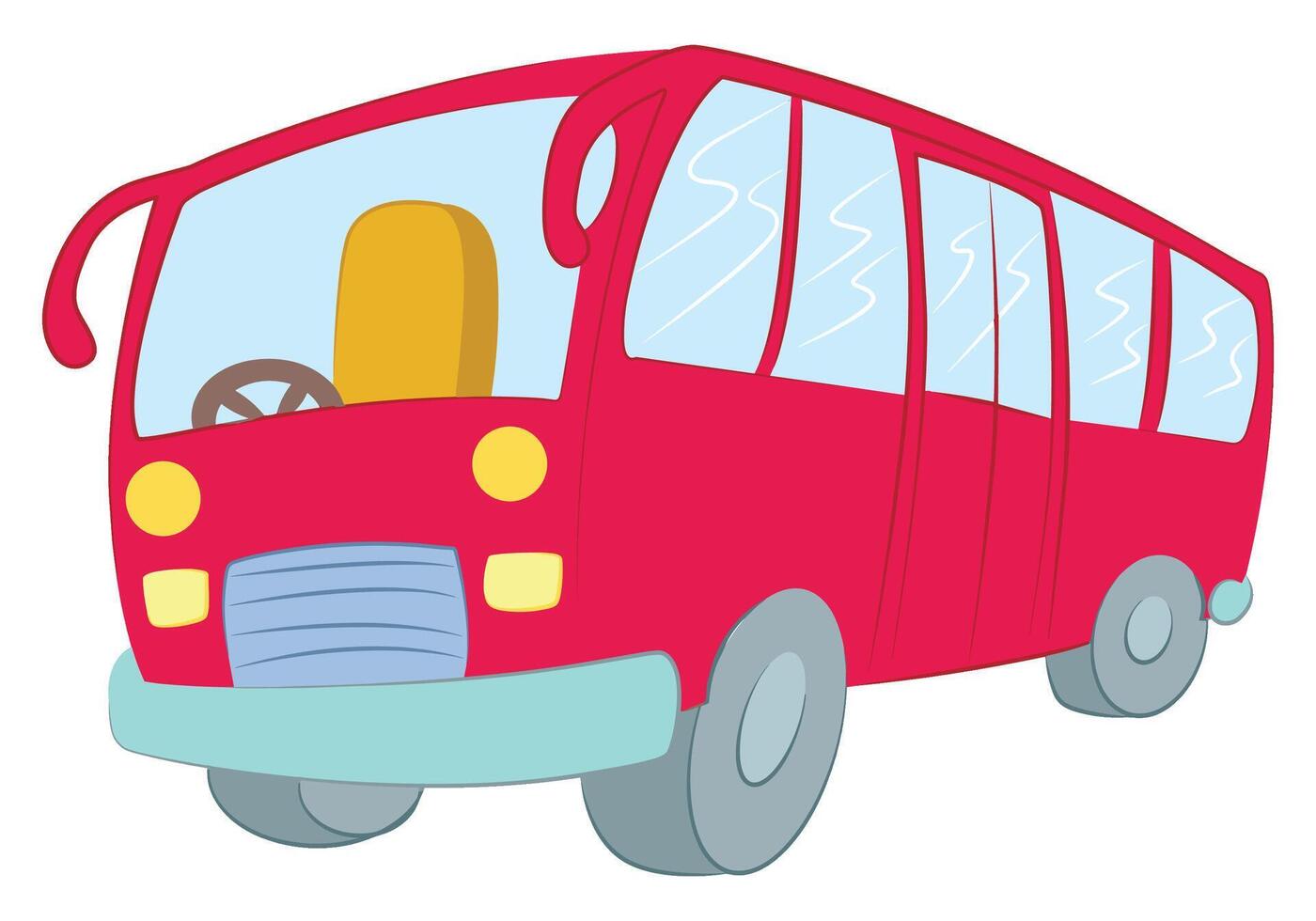Cartoon bus isolated on white background vector
