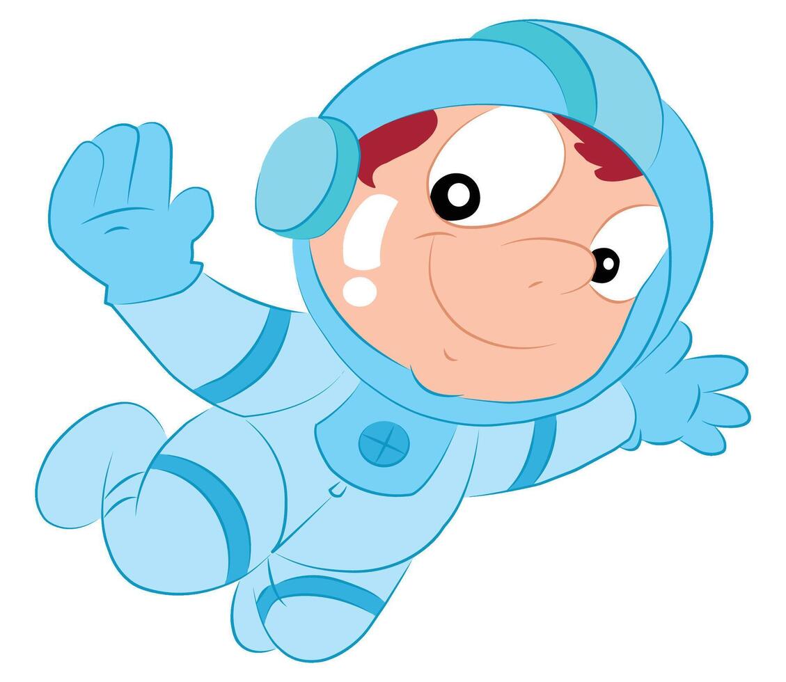 A cute astronaut isolated on white background vector