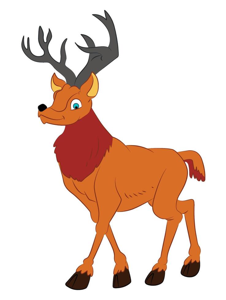 Deer isolated on white background vector