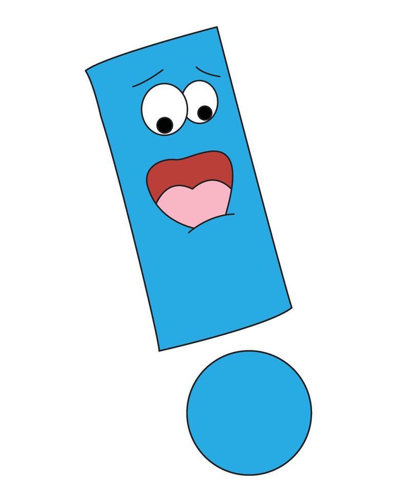 Cartoon exclamation mark isolated on white background vector