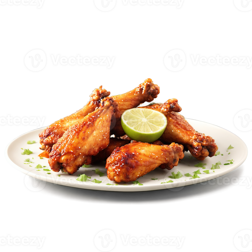 Chicken wings whole and uncooked with jerk seasoning and lime juice exploding in a Caribbe png