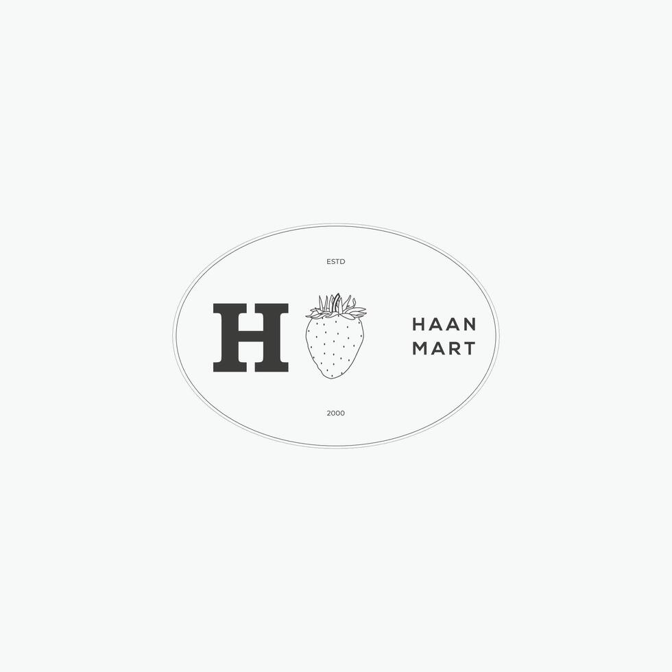 H letter logo with a creative floral concept for company business beauty real estate premium vector