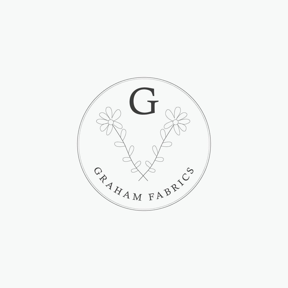 G letter logo with a creative floral concept for company business beauty real estate premium vector