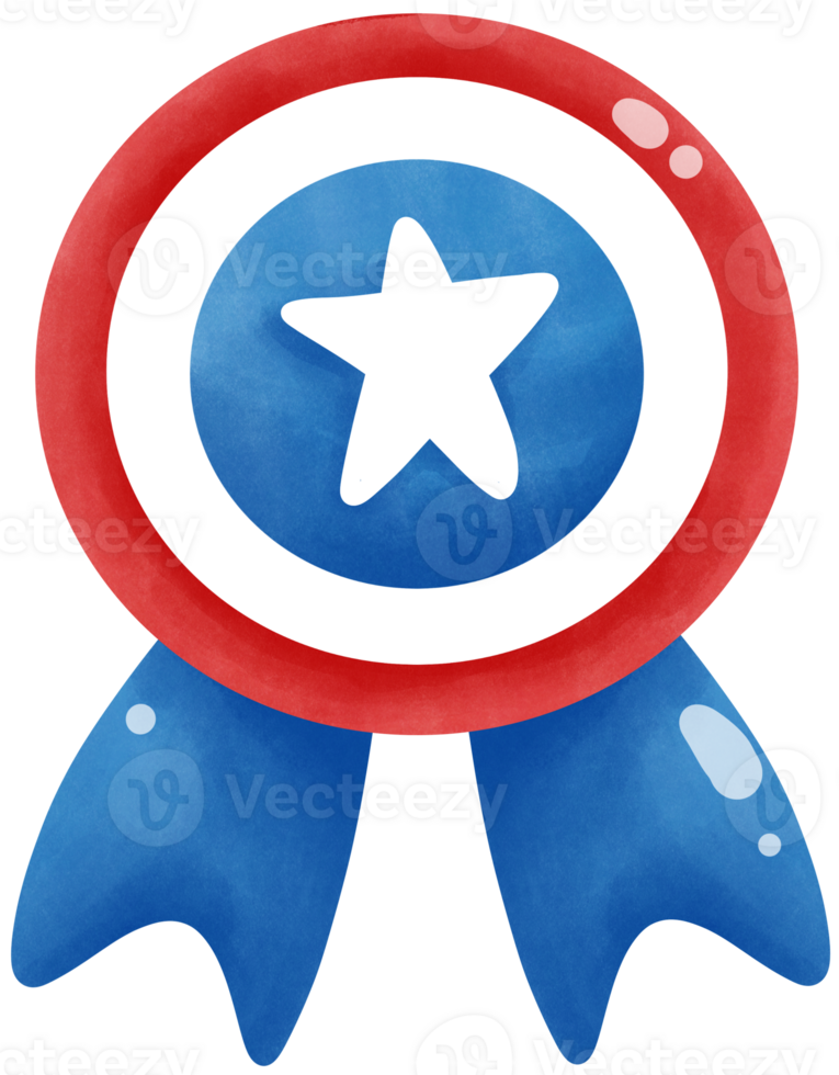 4th of July star badge png