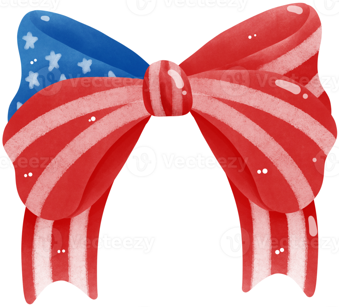 4 of July celebration ribbon png