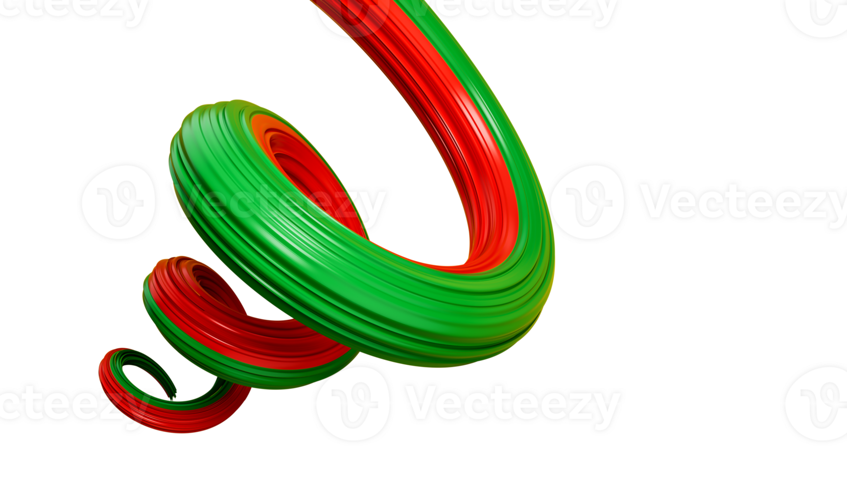 Burkina Faso flag spiral shape, 3d illustration png