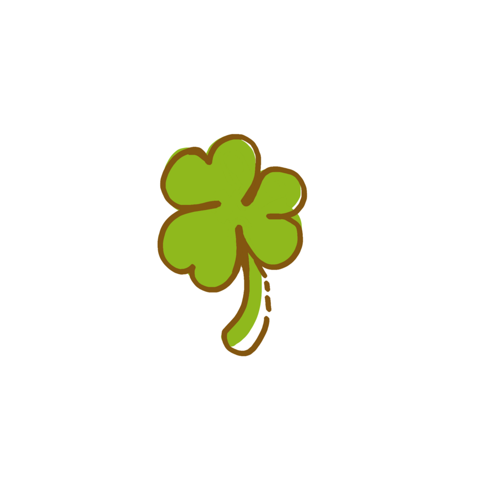 Lucky leaf green color transparent background png