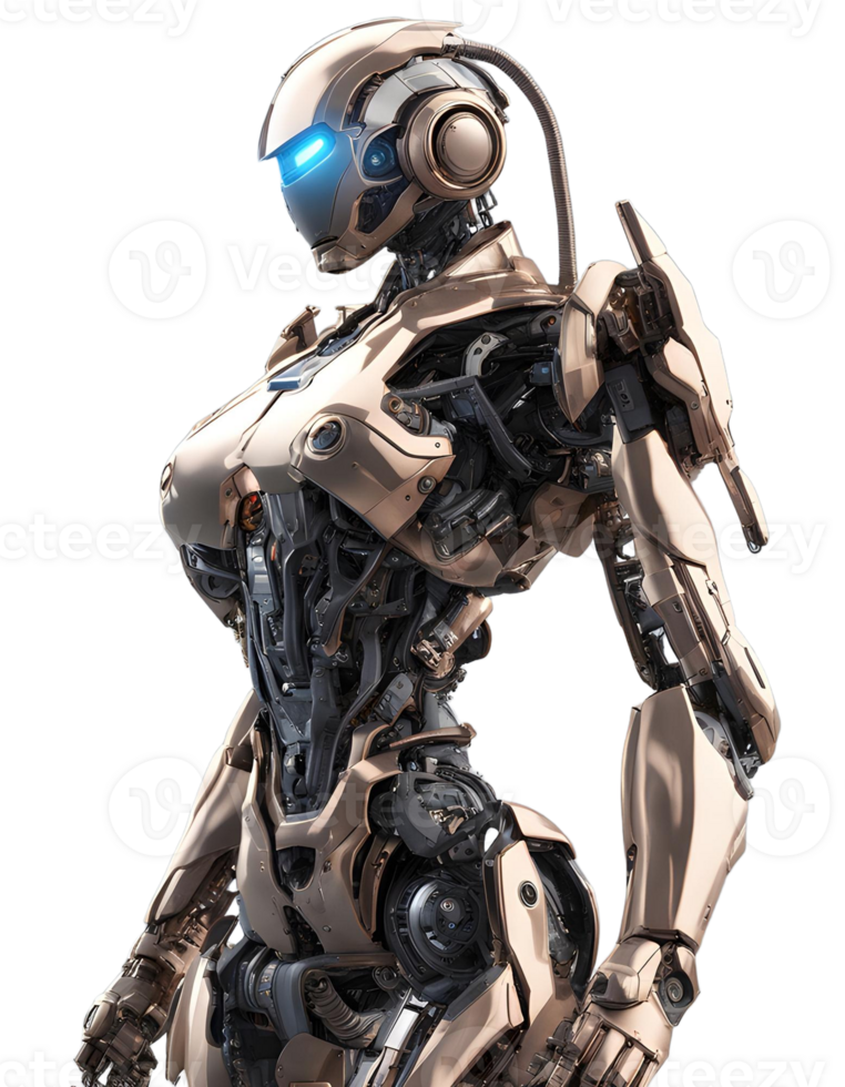 3D Robot Illustration, Futuristic robot clipart, transparent background png