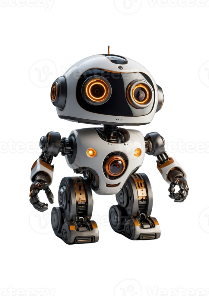 A cute little Robot, Futuristic robot clipart, transparent background png