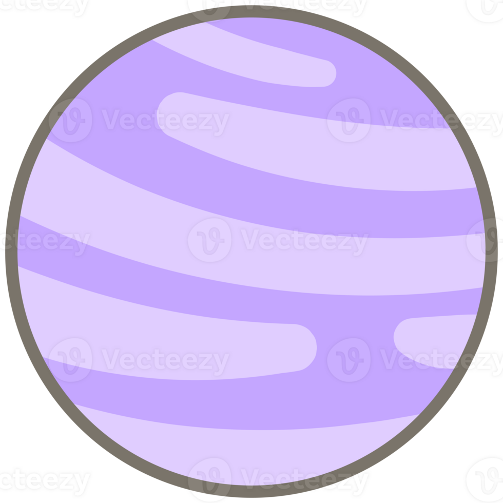 Kid hand drawn cute colorful planet and galaxy system cute sphere png