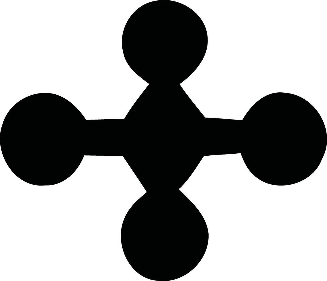 Monochrome Cross, An Emblem of Unity and Diversity. vector