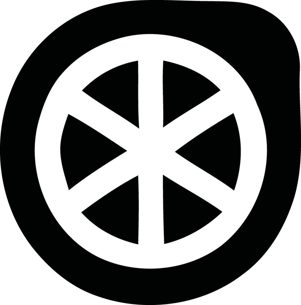 Essential Minimalism, Iconography Exploration - Car Tire Cross Motif. vector