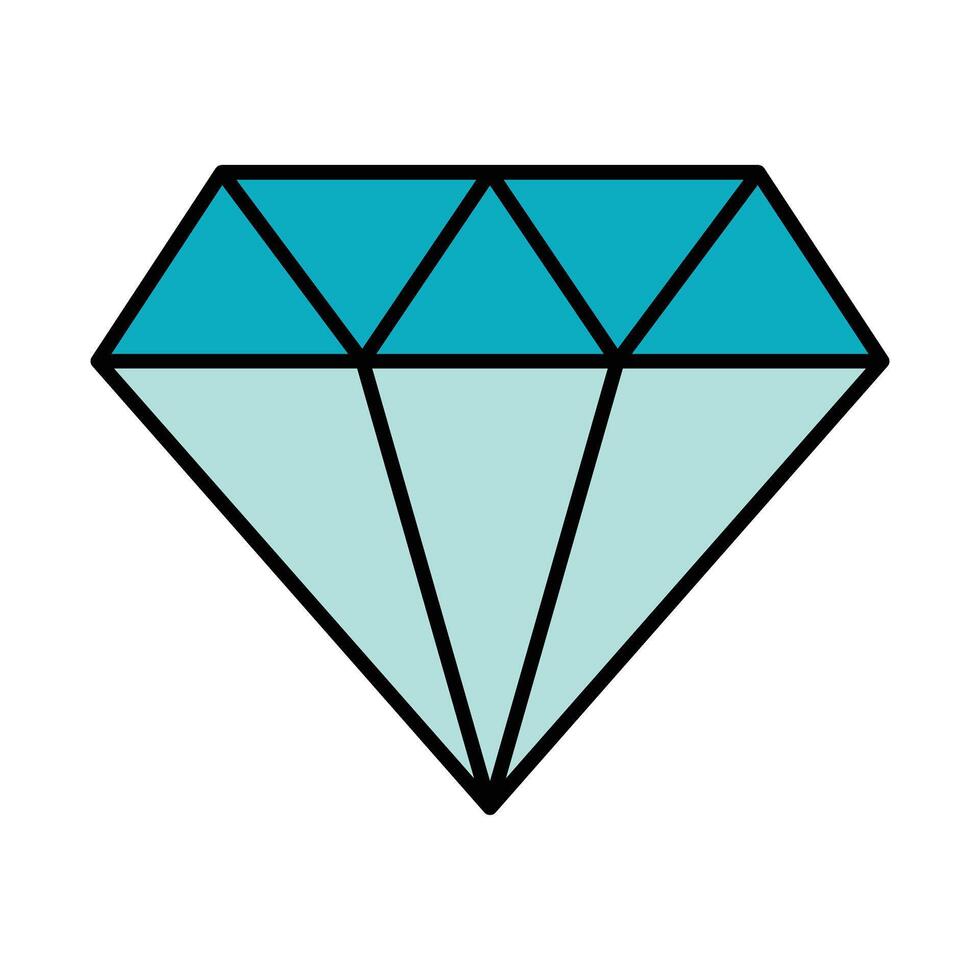 Diamond Line Icon vector