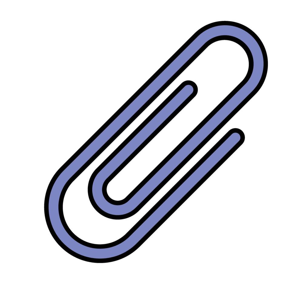 Paperclip Line Icon vector