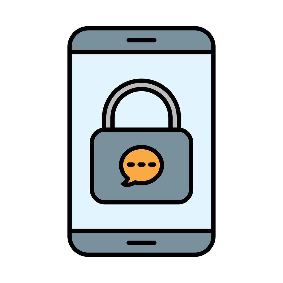 Private Message Line Icon vector