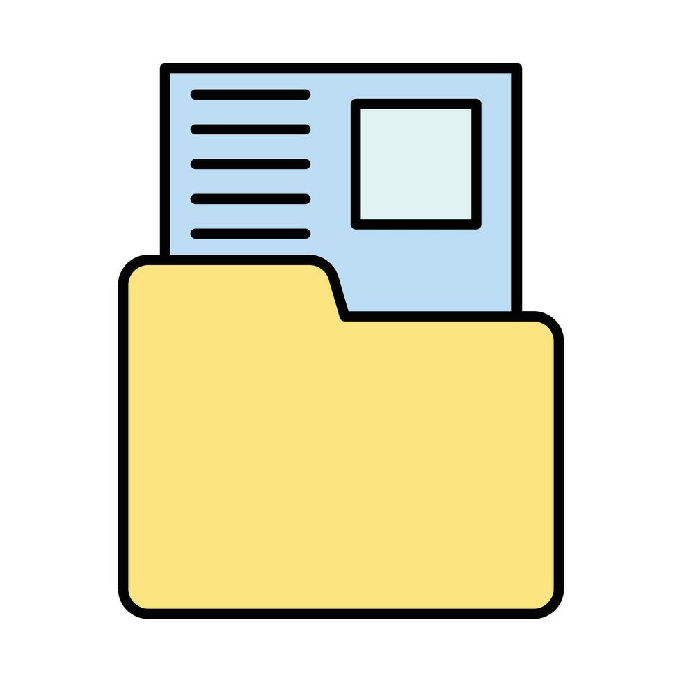 Dossier Line Icon vector