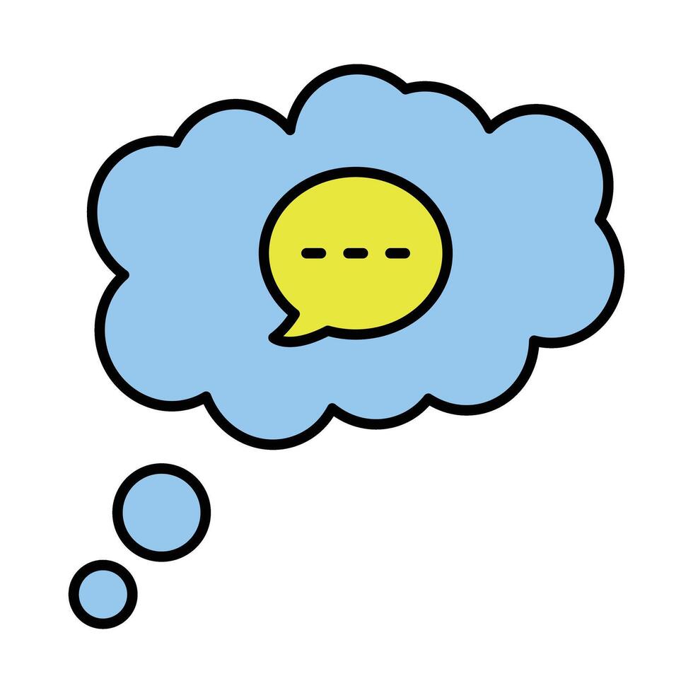 Thinking Line Icon vector